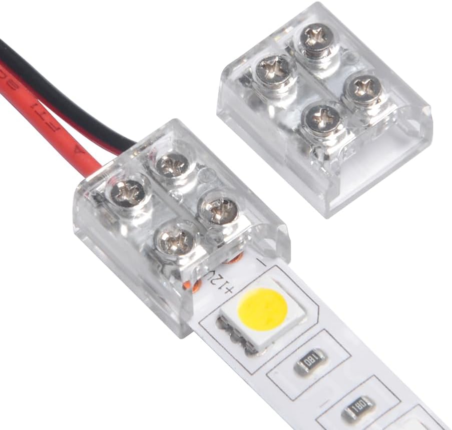 10mm LED Streifen Schraub Verbinder für SMD und COB PCB LED Leiste